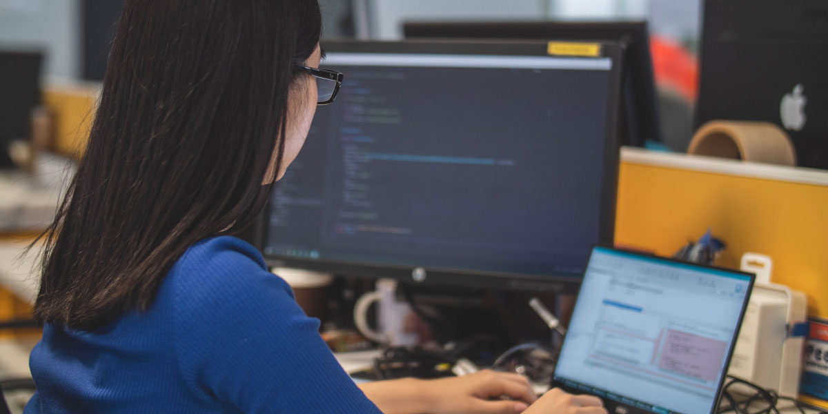 developer in front of computer